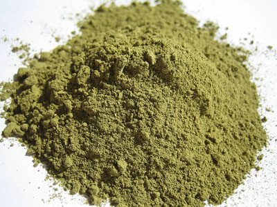 Henna powder made from dried, ground leaves of the henna plant (lawsonia inermis) - photo by A.I. Sitnik 
